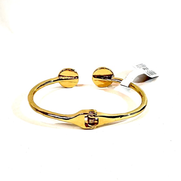 CHICO’S Pave Accent Gold Bangle Bracelet | NWT - Picture 3 of 4